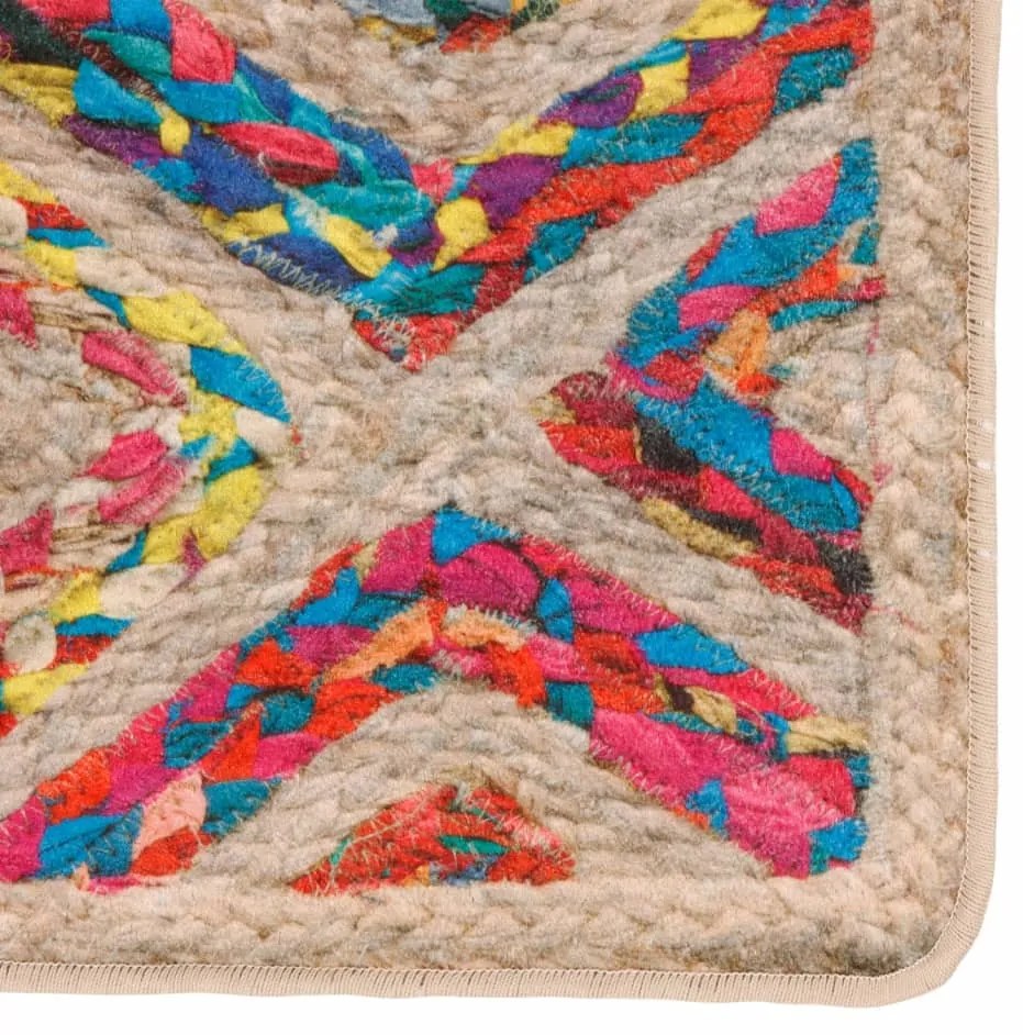 Tapete lavável antiderrapante 80x150 cm multicor