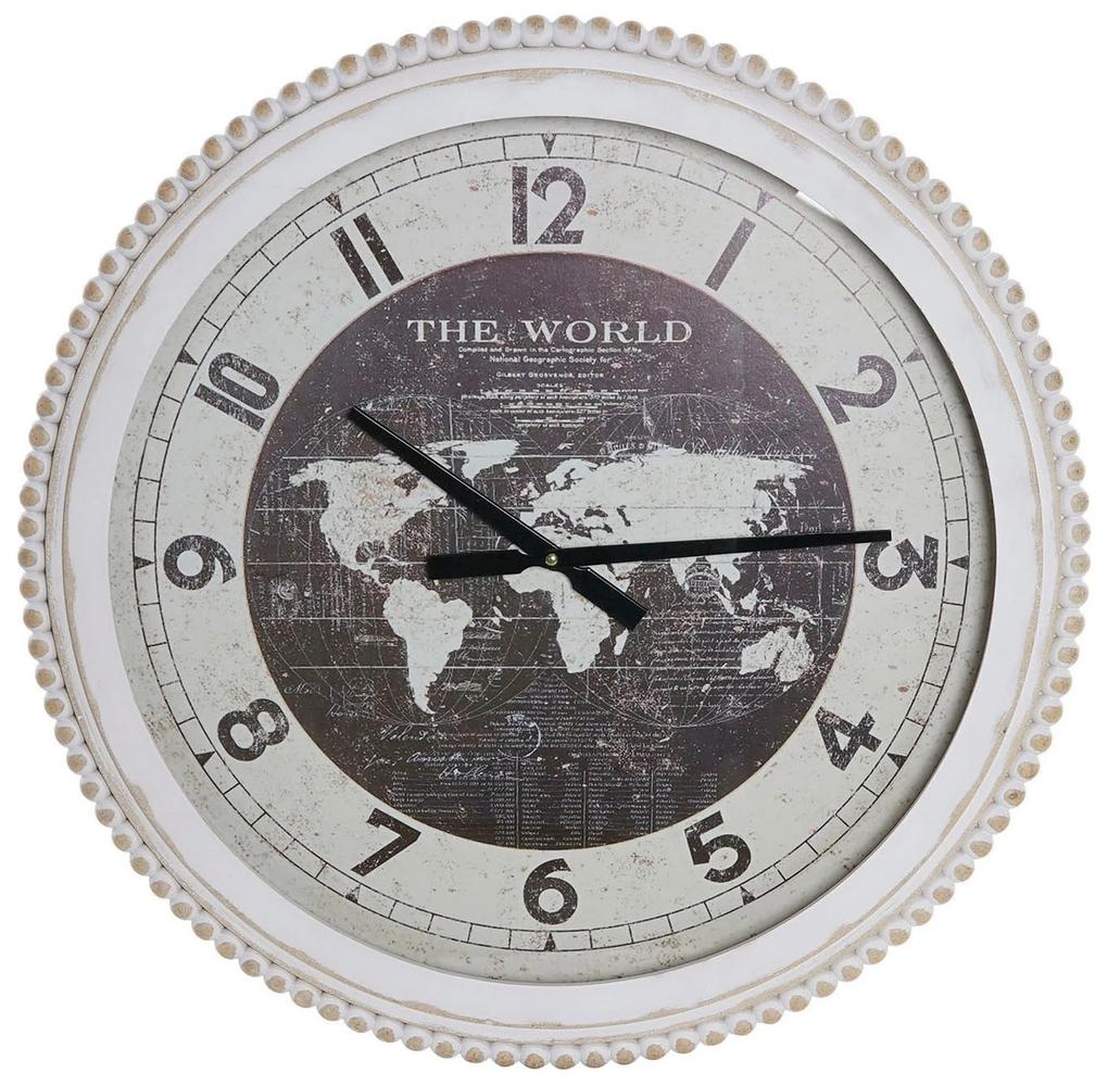Relógio de Parede DKD Home Decor Preto Cristal Ferro Mapa do Mundo (60 x 6 x 60 cm)