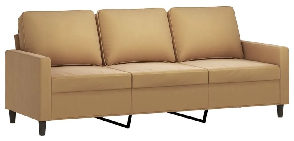 4 pcs conjunto de sofás com almofadas veludo castanho