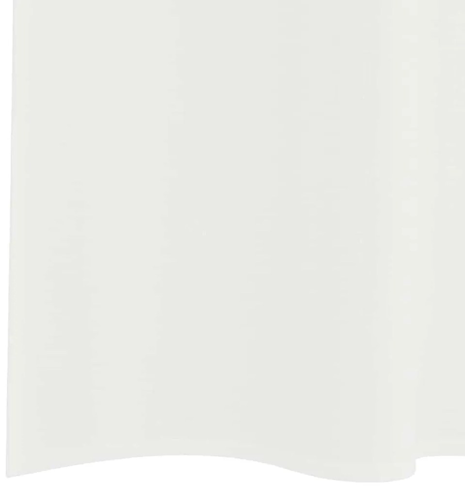 Cortinas de voile com bolsos para varão 2 pcs branco
