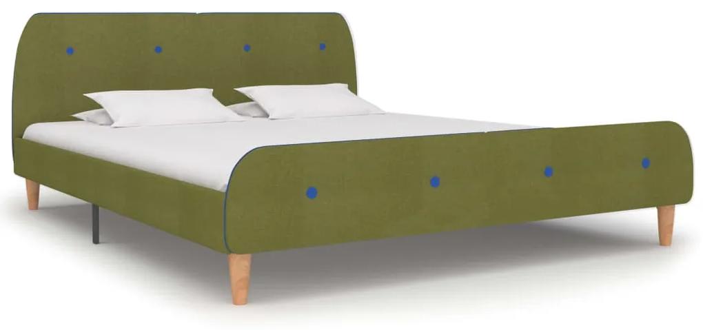 280934 vidaXL Estrutura de cama 160x200 cm tecido verde