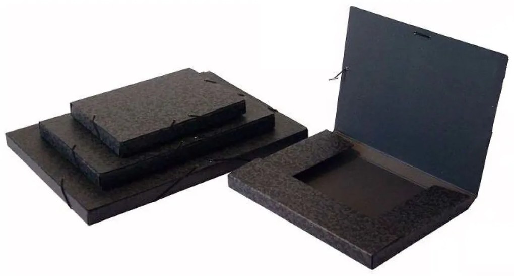 Dossier Cartão C/ Elasticos 320x440x25mm Preto