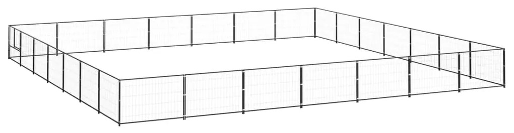 Canil para cães 49 m² aço preto