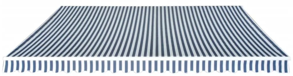 Toldo dobrável manual 500 cm azul e branco