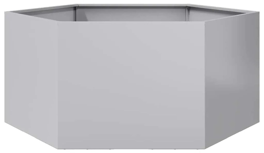 Vaso/floreira de jardim hexagonal 104x90x45 cm aço galvanizado