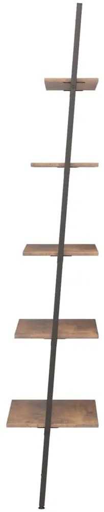 Unidade 5 prateleiras 64x34x185,5 cm castanho-escuro e preto