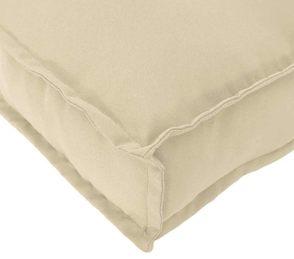 Almofada de Palete para Assento Bege 60 x 60 x 12 cm em Tecido Oxford
