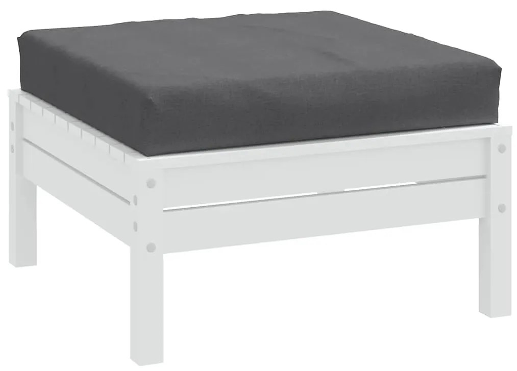 vidaXL Almofadão p/ paletes 60x60x9,5 cm mesclado tecido antracite