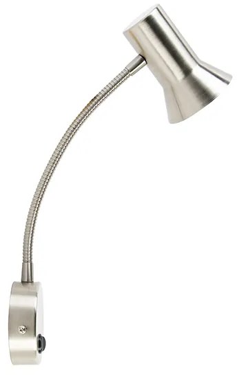 Candeeiro de parede em aço com braço flexível - Karin flex Design,Moderno,Retro