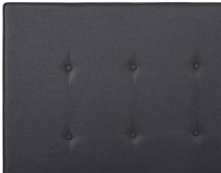 Cama de casal em tecido cinzento escuro 140 x 200 cm AMBASSADOR Beliani
