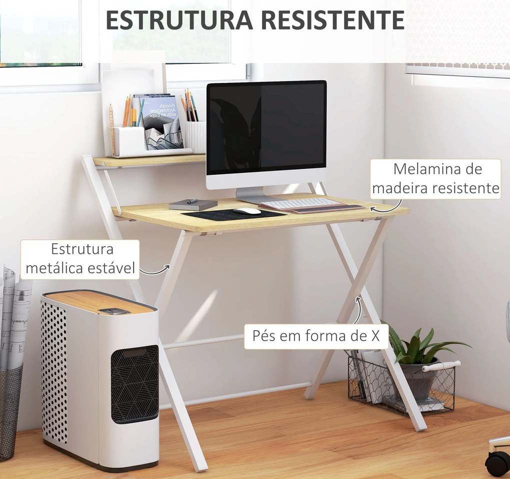 Secretária de Canto – Modelo Oslo – 5x70x84 – Moderna – Branco