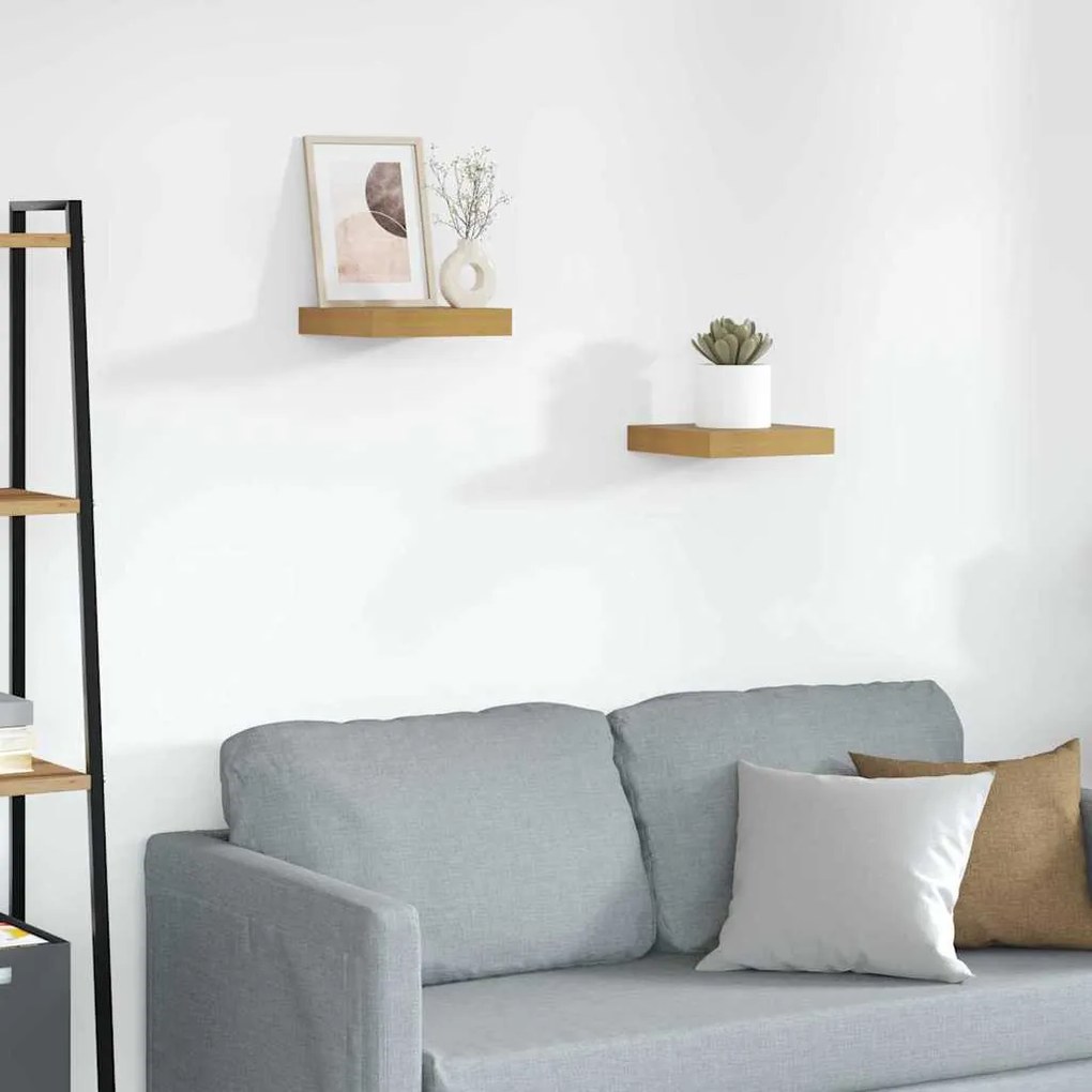 vidaXL Prateleira de Parede 2 pcs Bege 23 x 23,5 x 4 cm