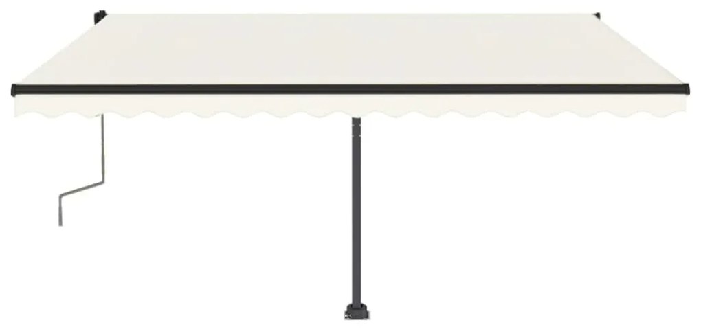 Toldo retrátil manual independente 400x350 cm cor creme