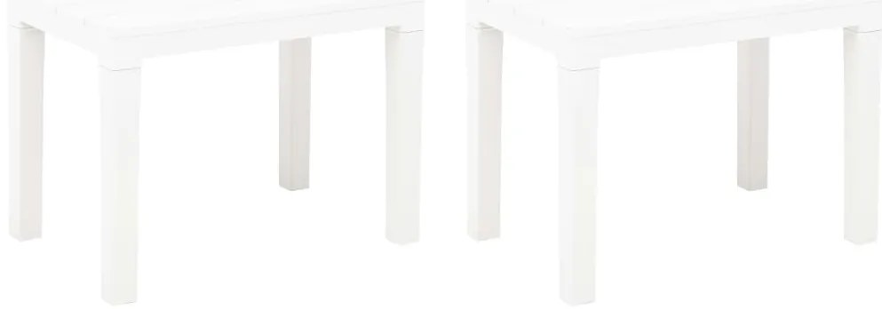 Bancos de jardim 2 pcs plástico branco