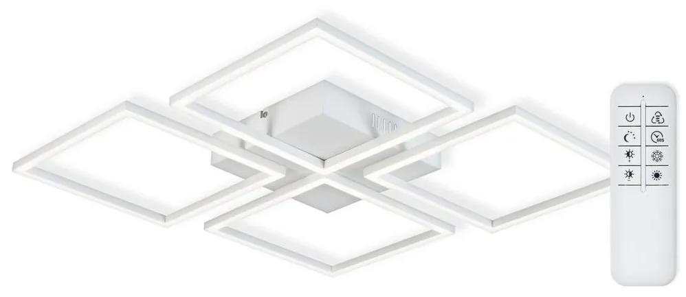 Top Light - Candelabro montado à superfície LED com regulação 4xLED/16,25W/230V quadrado branco + RC
