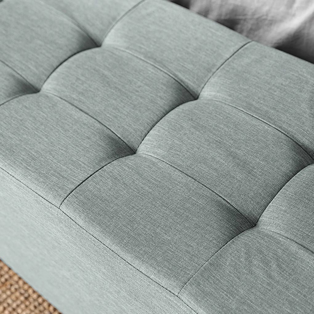 Banco com espaço de arrumação 38,1 x 76,1 x 40,1 cm cinza claro