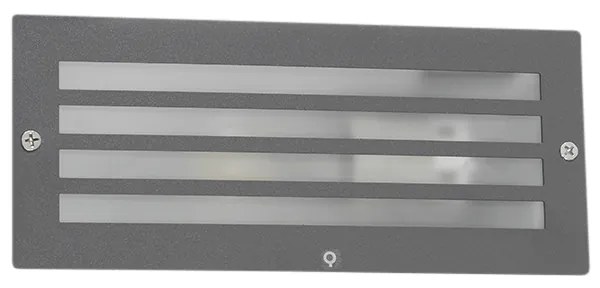 Lâmpada embutida moderna cinzento escuro IP44 - Hurricane Moderno