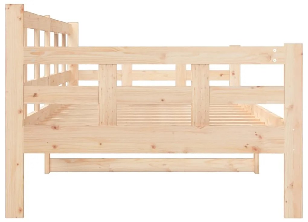 Sofá-cama madeira de pinho maciça 90x190 cm
