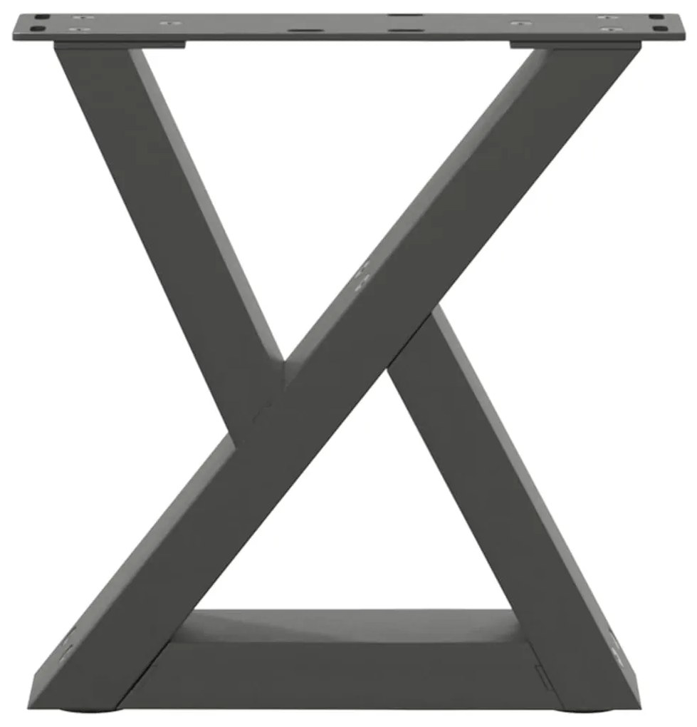Pés para mesa de centro 2 peças antracite 30x(30-31,3) cm aço
