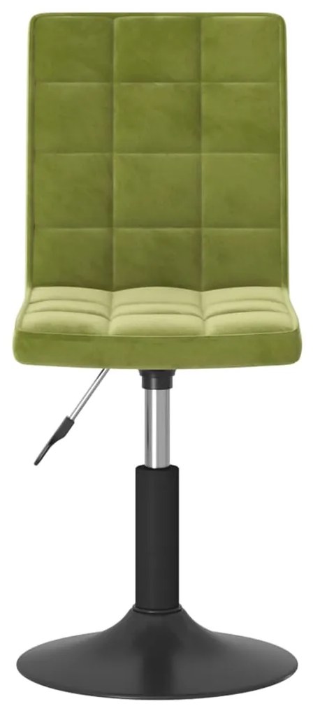Cadeiras de jantar giratórias 2 pcs veludo verde-claro