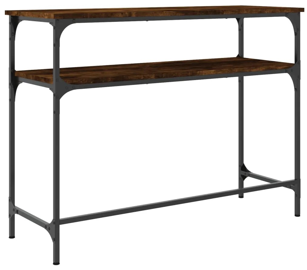 Mesa consola 100x35,5x75cm derivados de madeira carvalho fumado