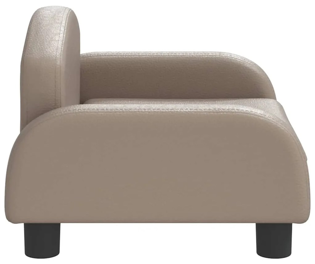 Cama para cães 50x40x30 cm couro artificial cor cappuccino
