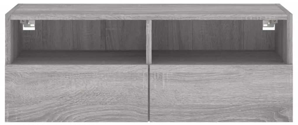 Móvel de parede p/ TV 80x30x30cm derivados madeira cinza sonoma