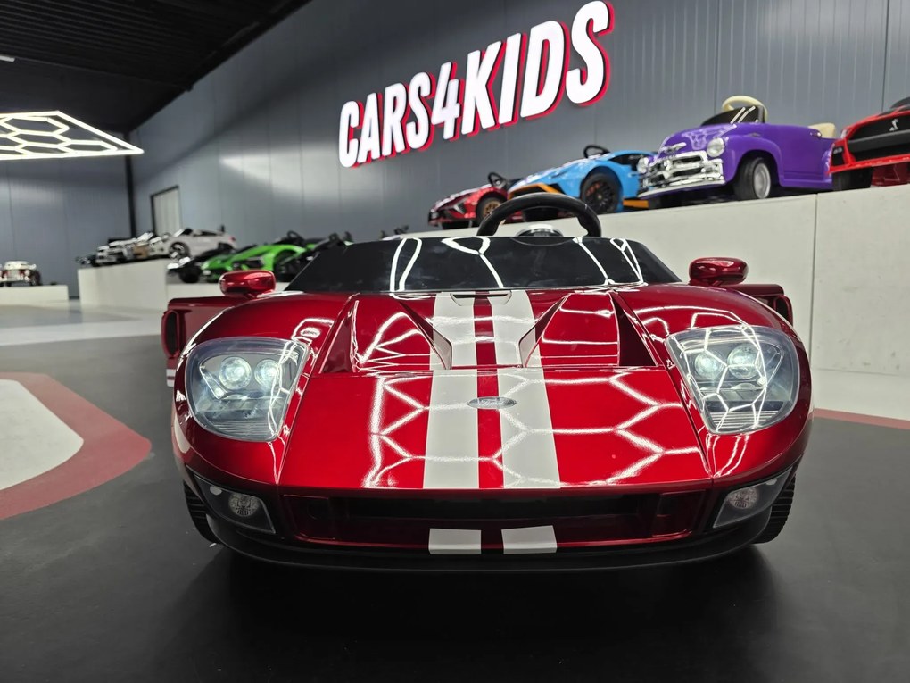 Carro elétrico para crianças Ford GT 2 pessoas 24V Pneus EVA, Assento de couro sintético Vermelho metálico