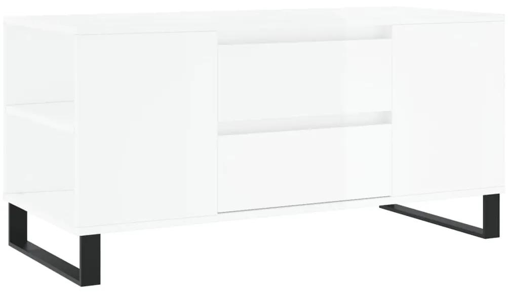 Mesa centro 102x44,5x50cm derivados de madeira branco brilhante