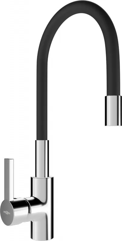 Mexen Flex misturadora de cozinha, cromada/preta - 670900-07