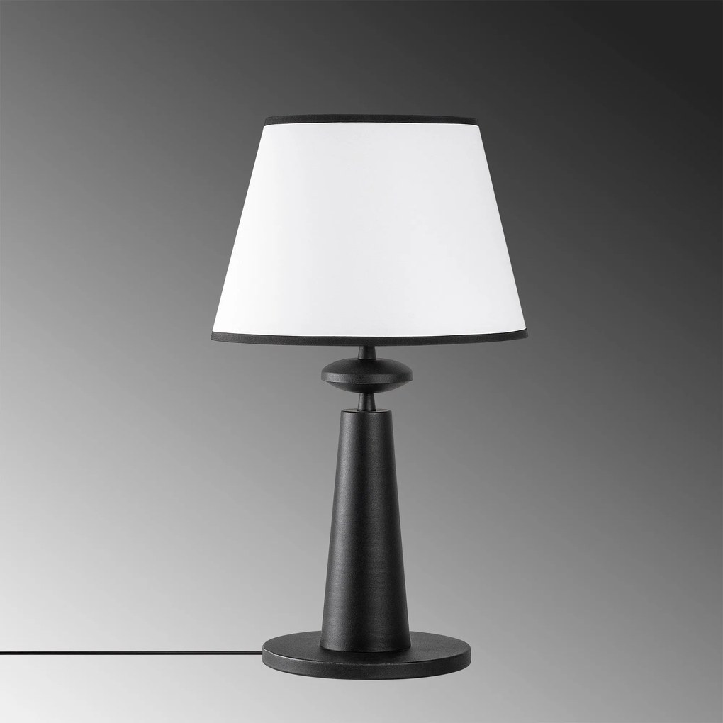 Candeeiro de Mesa Pardo – Preto – 30 cm Diâmetro x 55 cm Altura