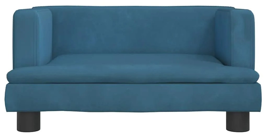 Cama para cães 60x40x30 cm veludo azul