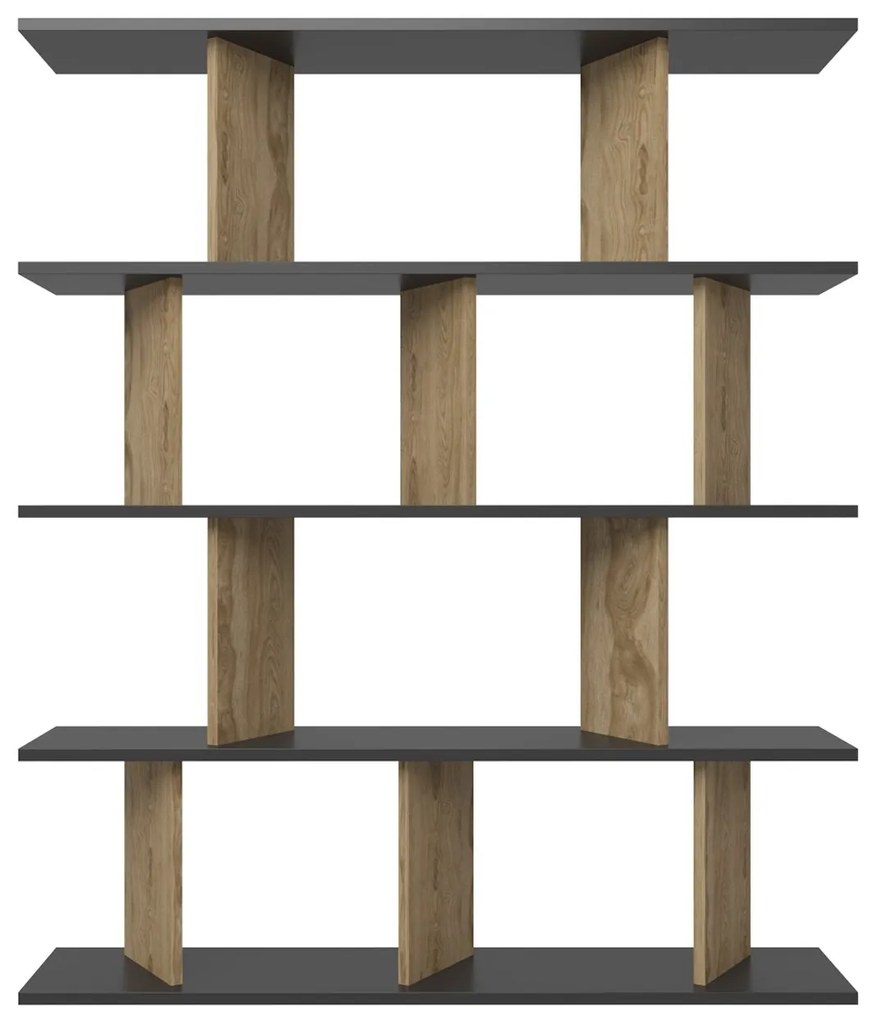 Estante Grace – Preto Carvalho – 120 cm x 141 cm x 24,6 cm