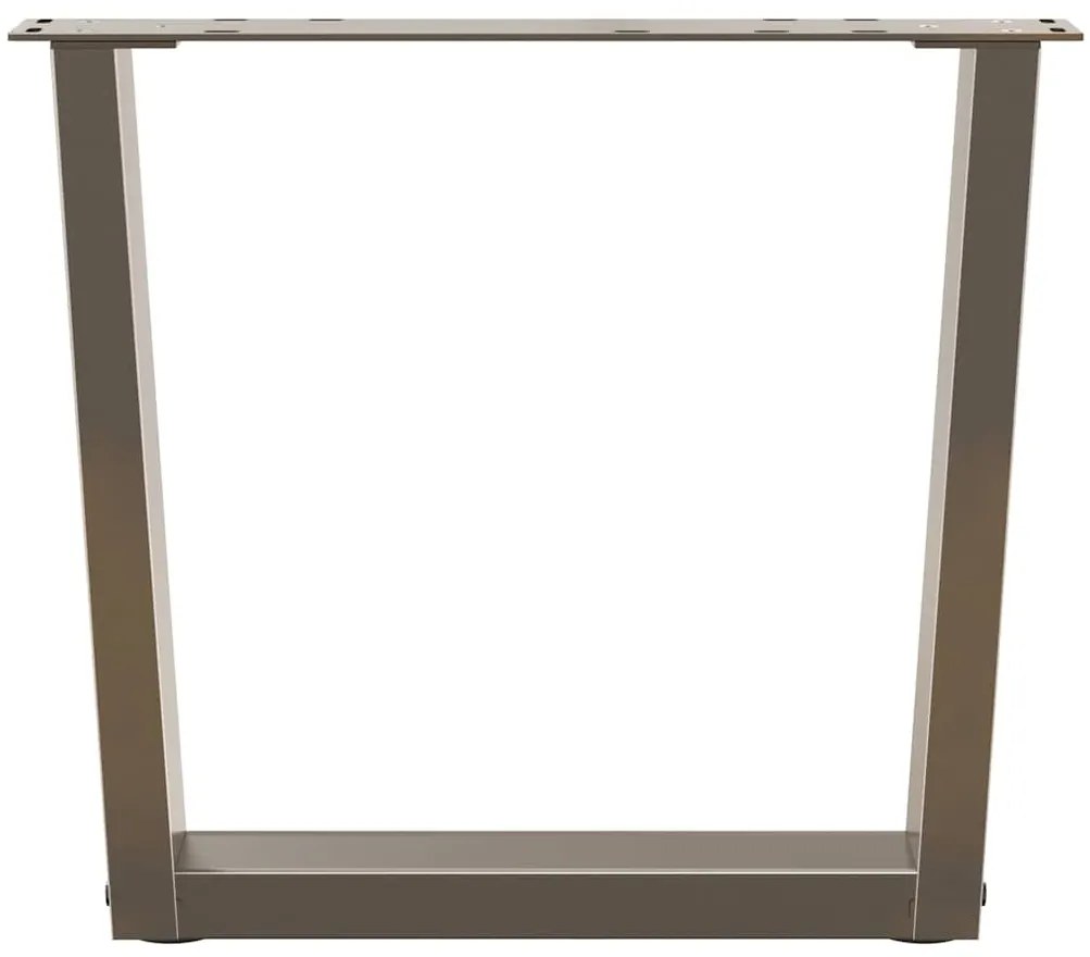 Pés para mesa de centro em formato de V, 2 peças, aço natural, 60x(42-