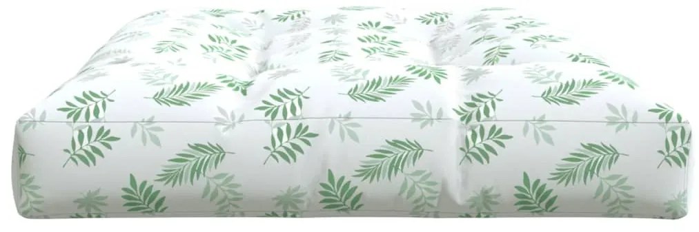 Almofadão para sofá de paletes 120x80x12cm tecido padrão folhas