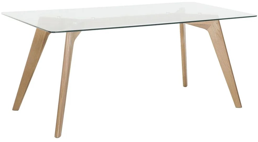 Mesa de jantar com tampo de vidro 180 x 90 cm HUDSON Beliani