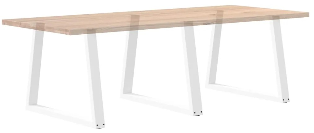 Pernas para mesa de jantar em V 3 peças, branco, 90x(72-73,3) cm, aço