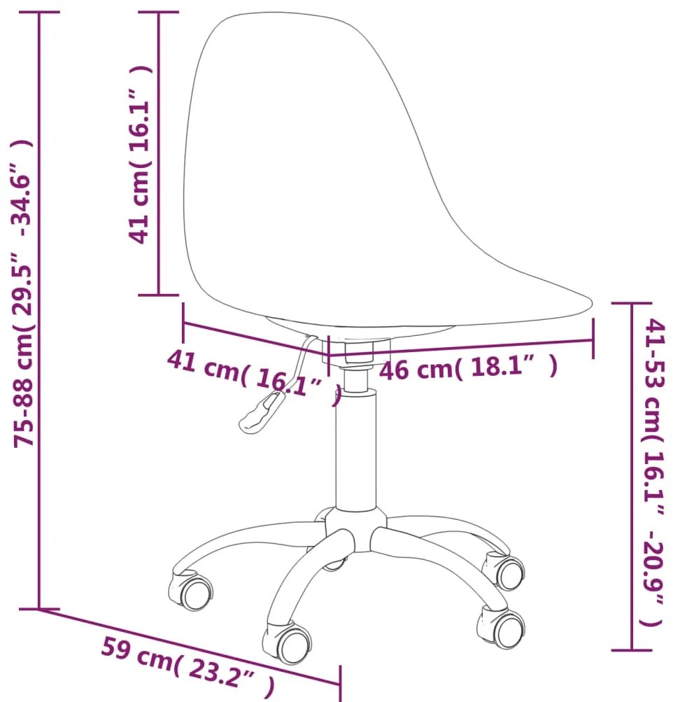 Cadeiras de jantar giratórias 2 pcs PP cinzento-claro