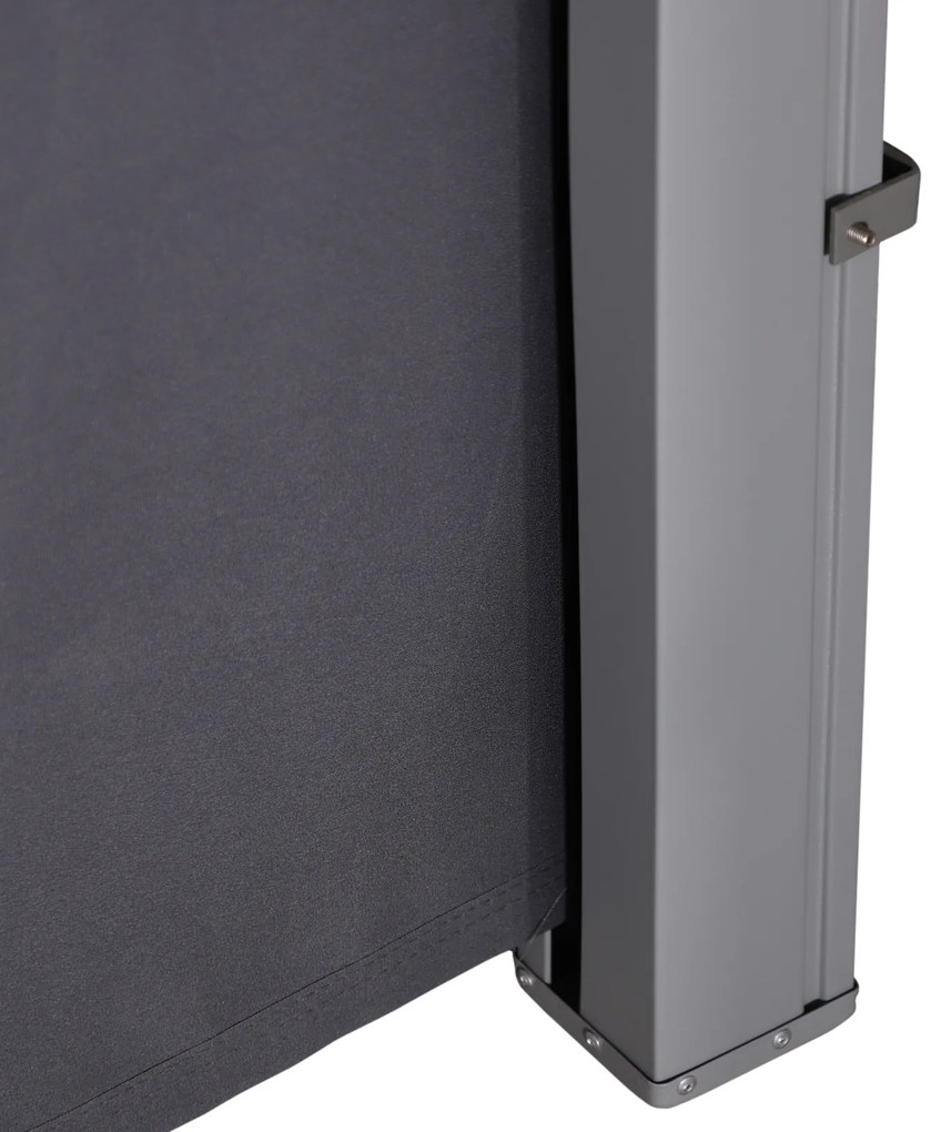 Outsunny Toldo Lateral Retrátil para Terraço Pátio ou Jardim Toldo de Privacidade para Exterior Dobrável 300x160cm Cinza