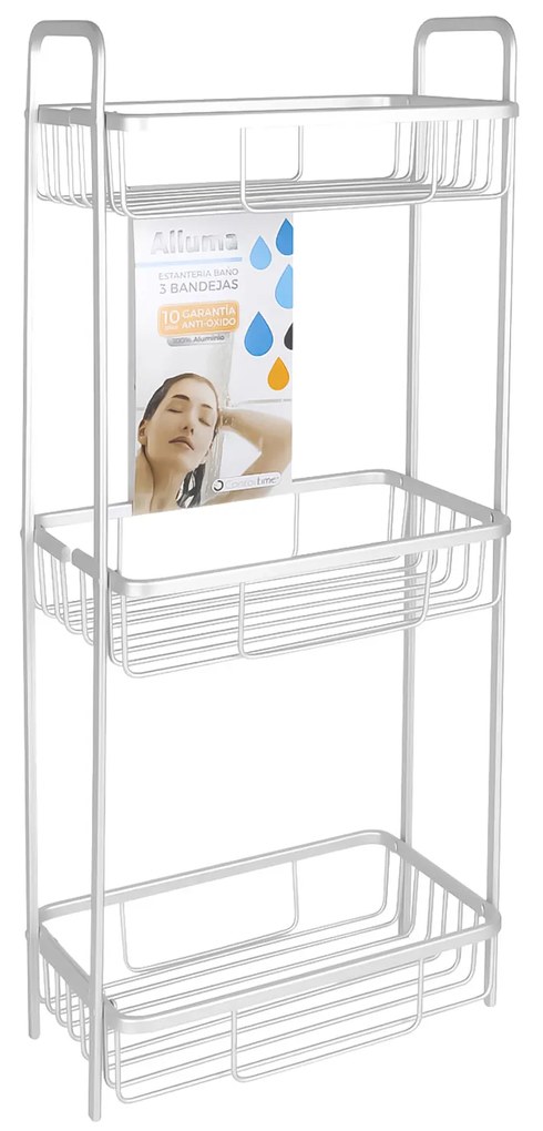Organizador Wc Alluma com 3 Prateleiras 29X18X65.5CM