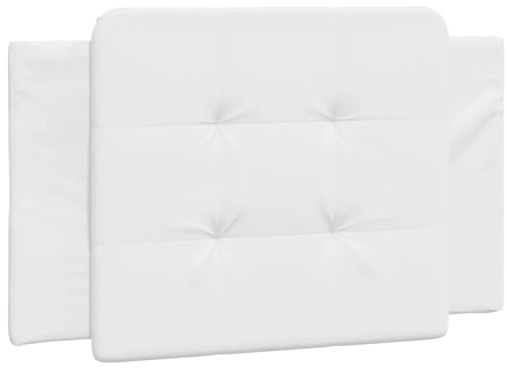 Cama com colchão 90x190 cm couro artificial branco