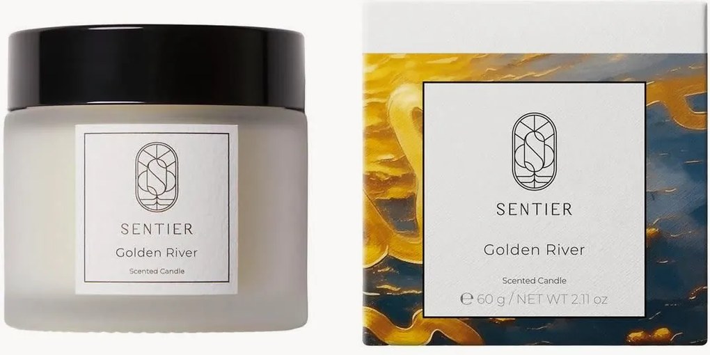 Vela perfumada Golden River (almíscar, âmbar)