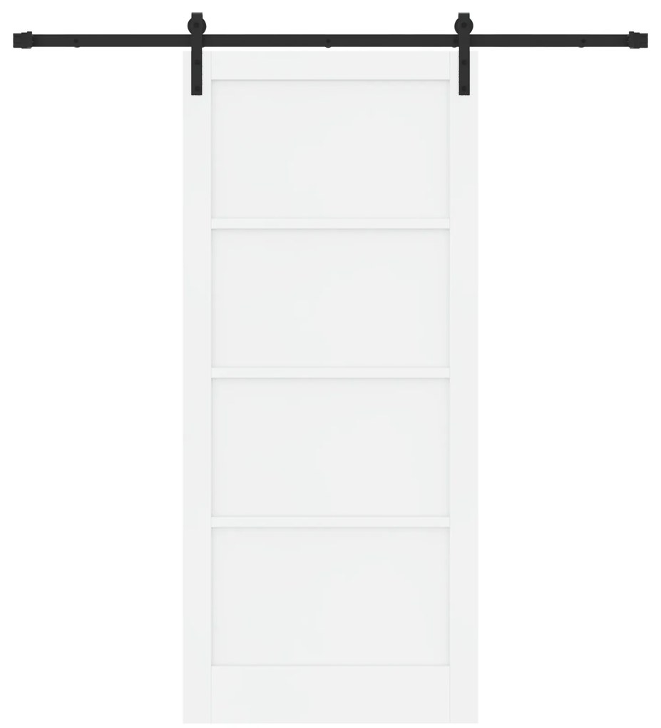 Porta Deslizante vidaXL com Conjunto de Hardware Branca 93x211 cm Made