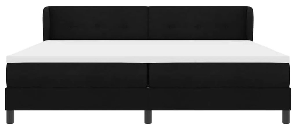 Cama Box com Colchão vidaXL Preto 200x200 cm Tecido