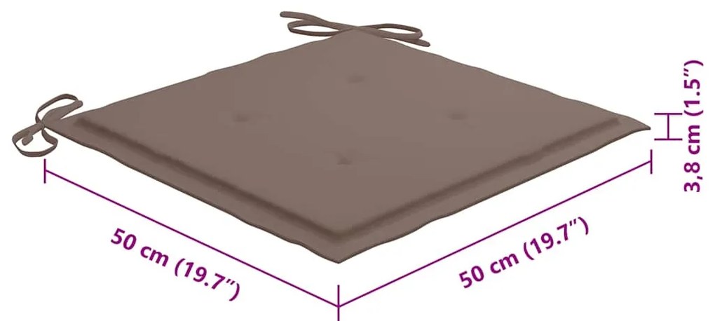 Cadeiras de jantar p/ jardim 8 pcs c/ almofadões acácia maciça