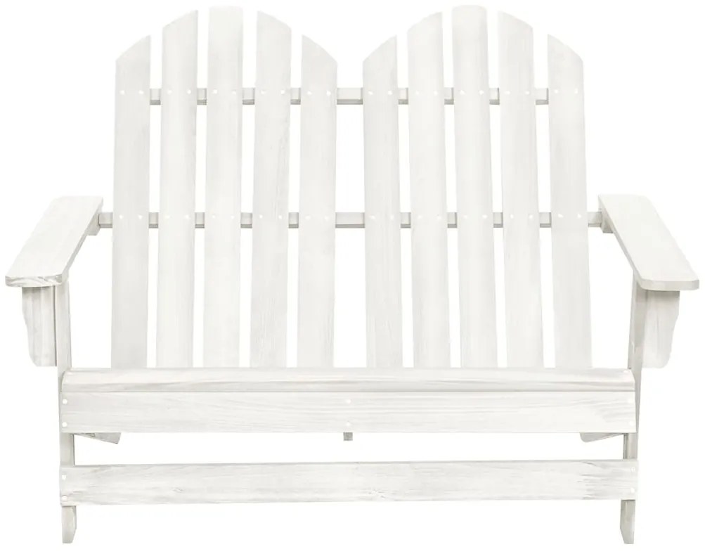Cadeira de jardim Adirondack 2 lugares abeto maciço branco
