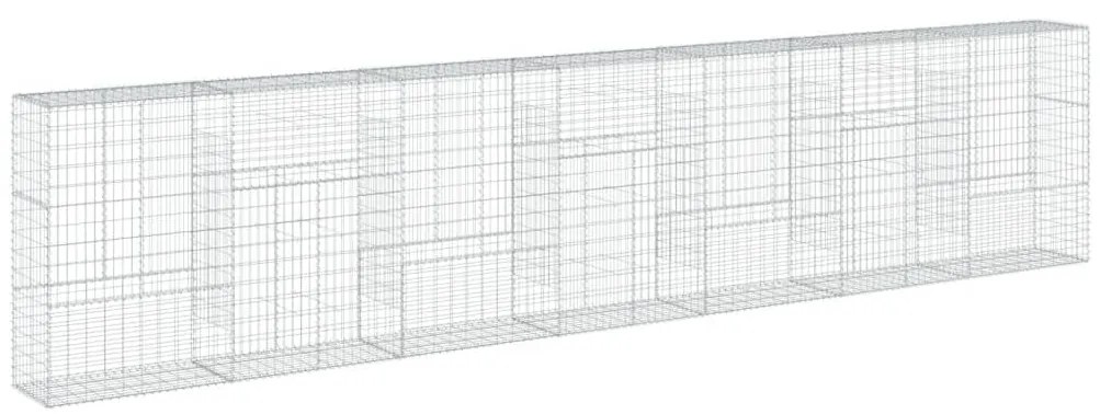 Cesto gabião com cobertura 700x50x150 cm ferro galvanizado