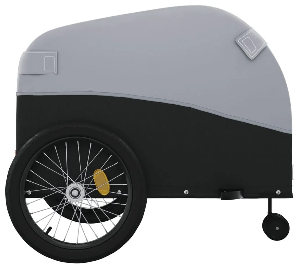 Reboque para bicicleta 45 kg ferro preto e cinza