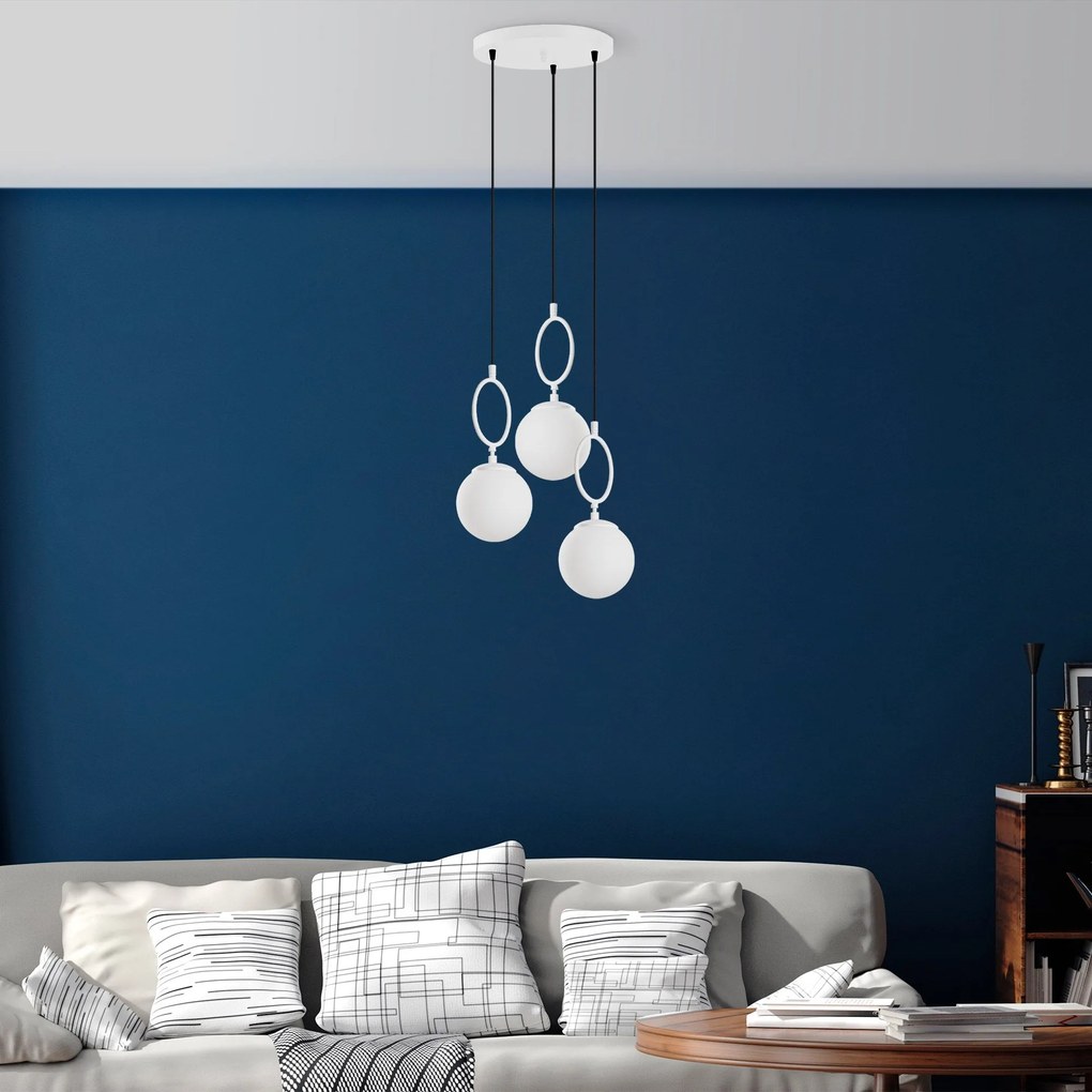 Candeeiro de Teto Ring – Branco – 45 cm Largura