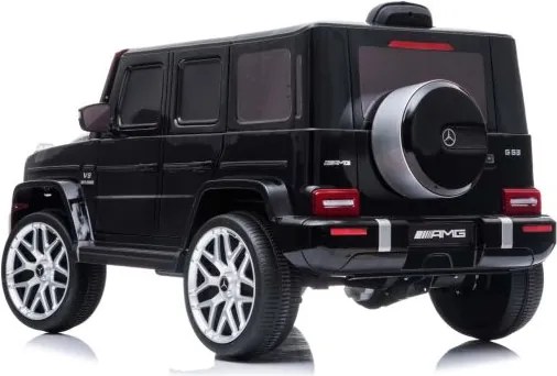 Carro elétrico para Crianças Mercedes G Novo com licença original, bateria, portas que abrem, assento único, motor 2 x, bateria 12 V, controle remoto